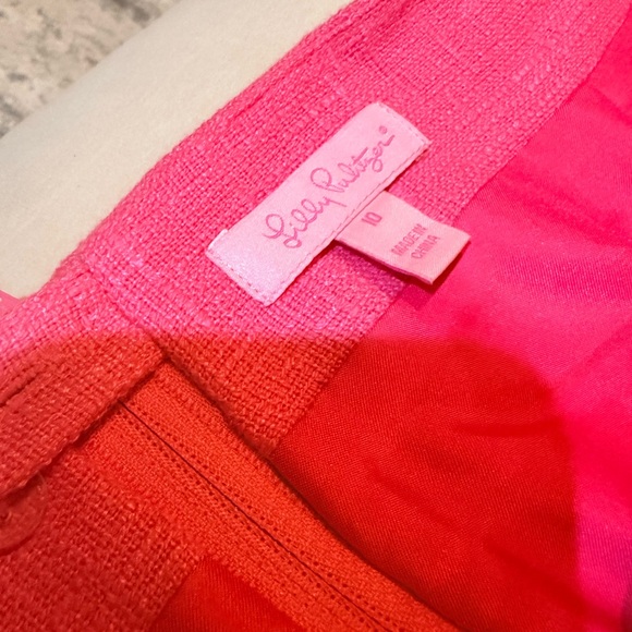 Lilly Pulitzer Vibrant Pink Mini Skirt with Gold Buttons - Picture 2 of 9